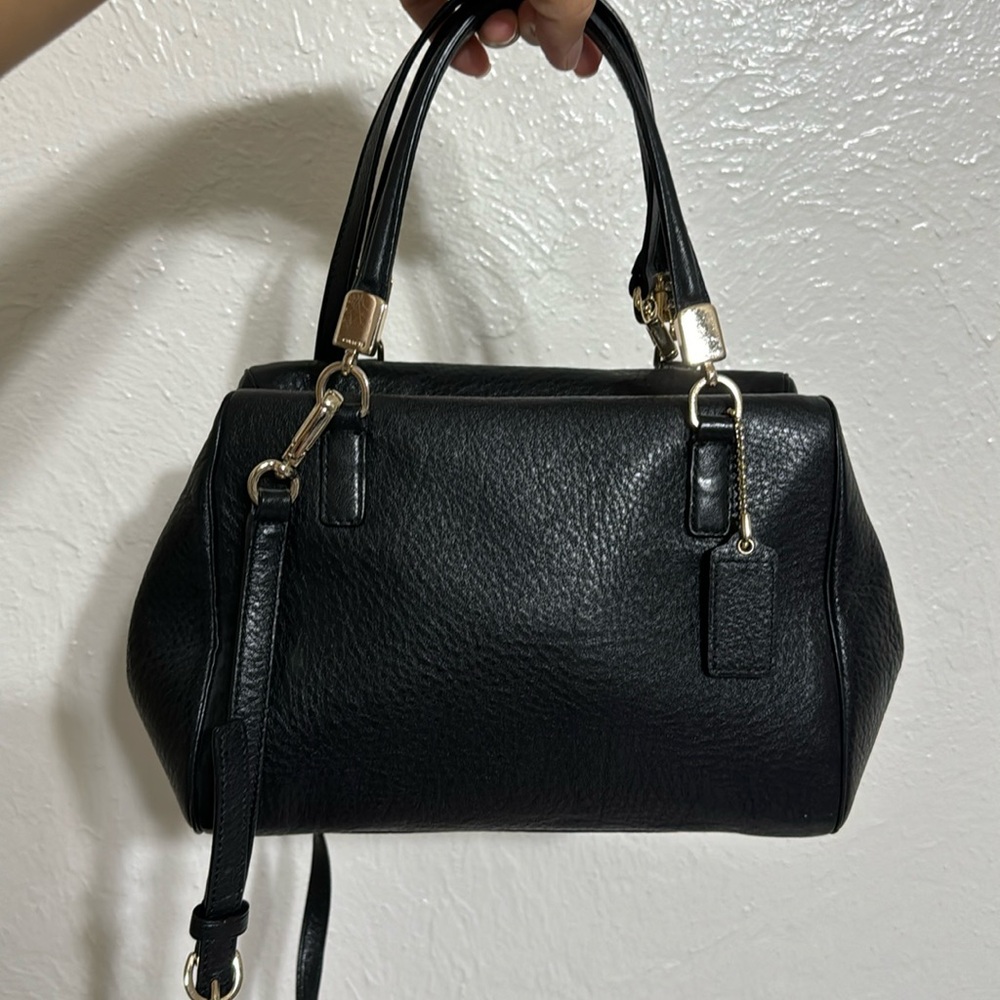 Coach leather black purse satchel